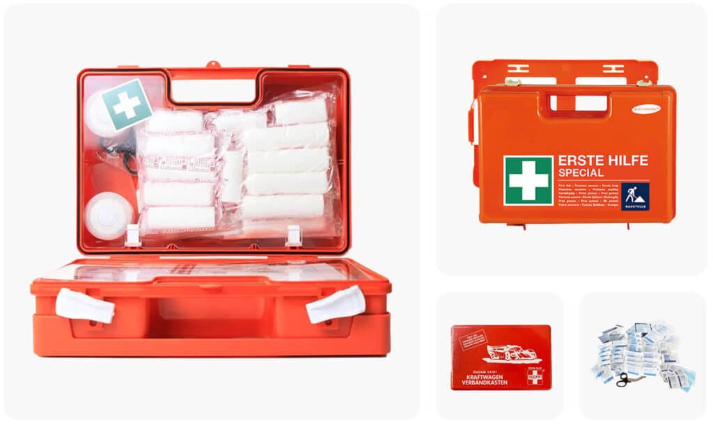 Erste Hilfe Koffer, Erste Hilfe Verbandkasten, Erste Hilfe Kasten