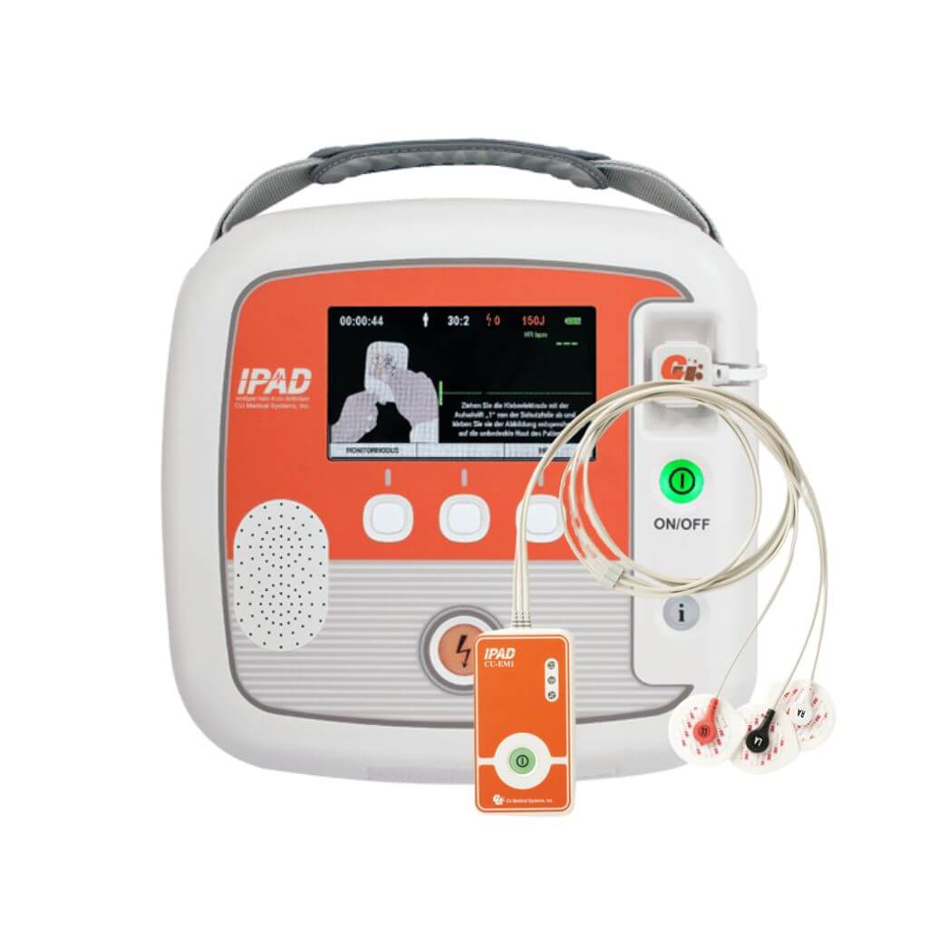 ResQ-Care Halbautomatischer Defibrillator iPAD CU-SP2 Jedermann + EKG Modul CU EM1