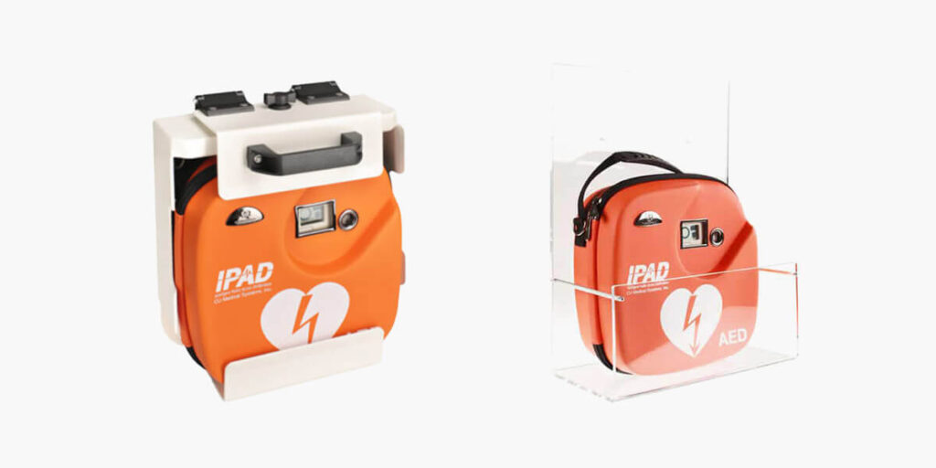 Einfache Wandhalterung für Defibrillatoren