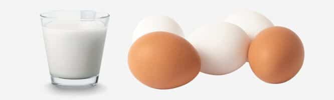Unverträglichkeiten gegen Milchprodukte & Ei, Eigelb, Hühnereiweiß, Kasein, Milch, a-Lactalbumin, ß-Lactoglobulin