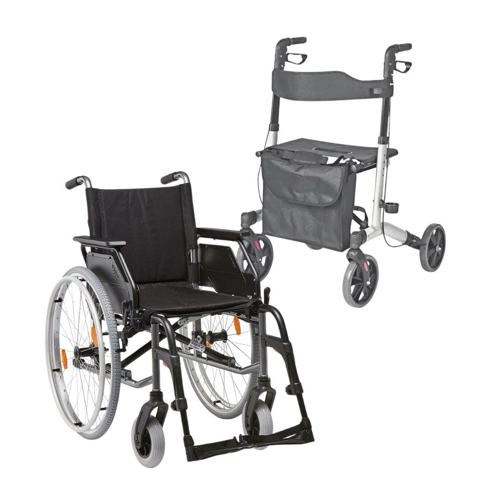 Rollstuhl und Rollator