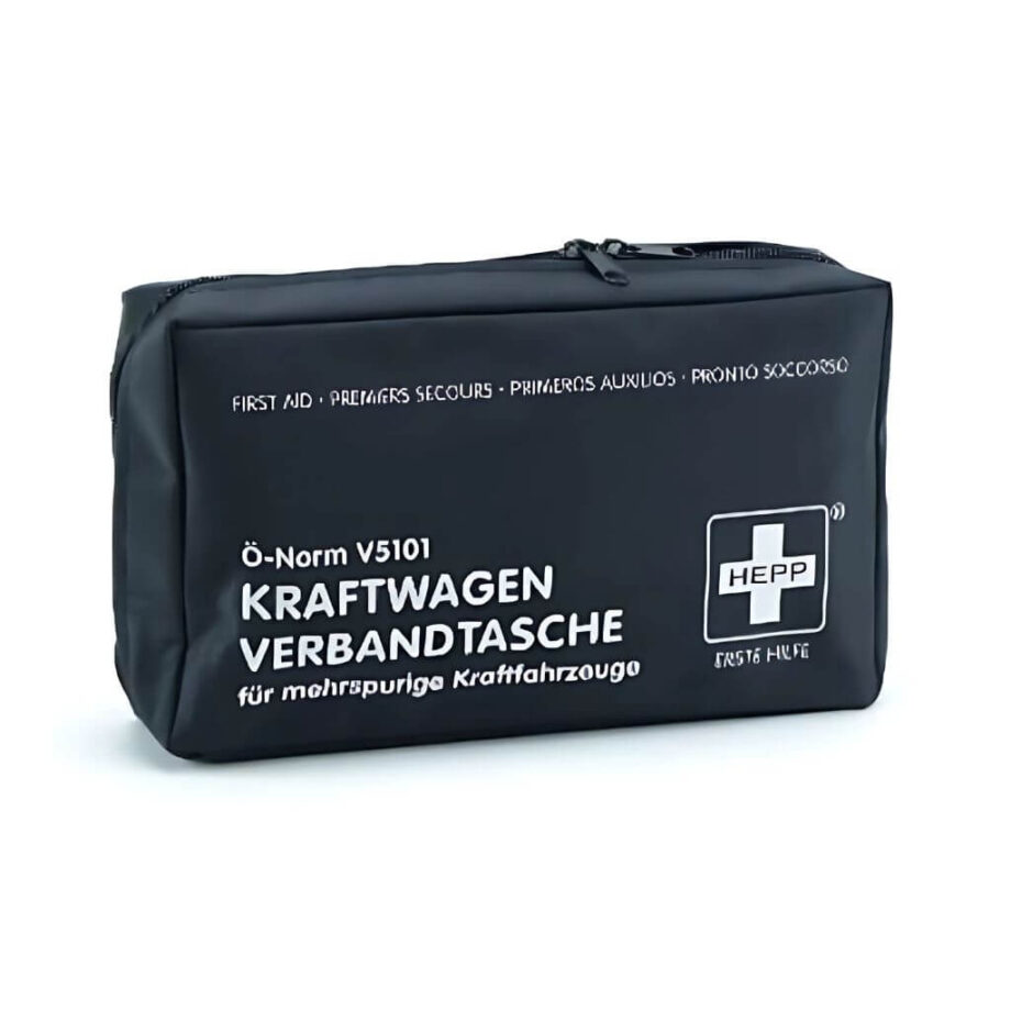 Erste Hilfe KFZ Verbandtasche Auto ÖNORM V5101, schwarz