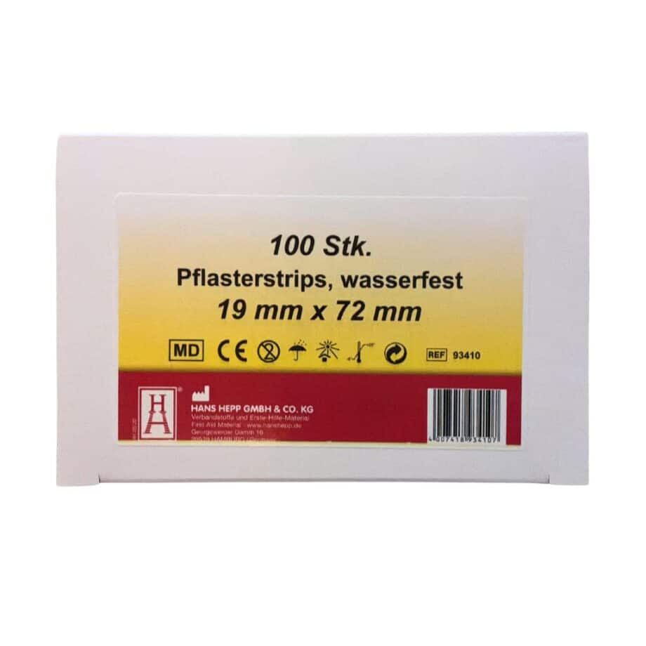 Pflasterstrips, wasserfest, 19mm x 72mm, 100 Stk.