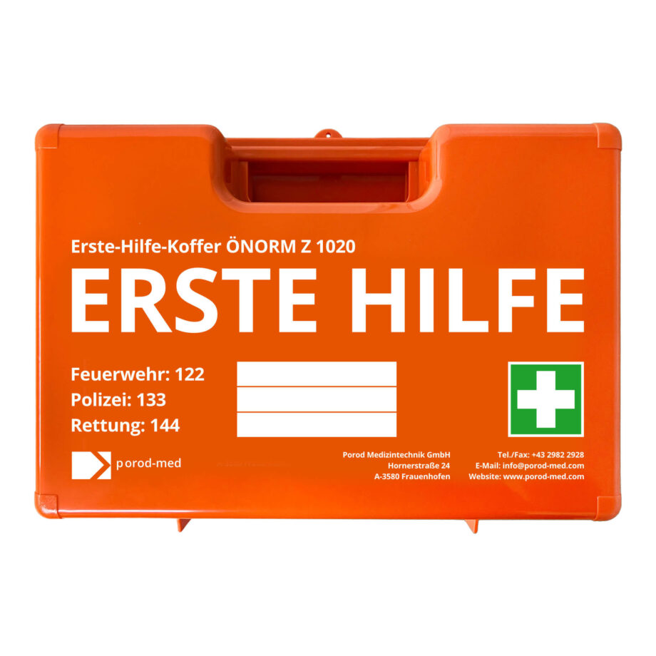 Erste Hilfe Koffer ÖNORM Z 1020:2025